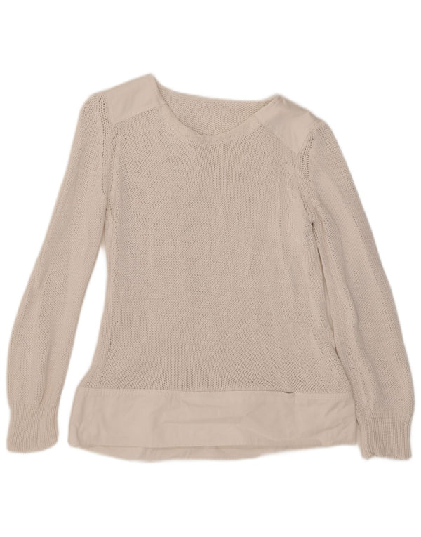 Maglione maglione con scollo a barca da donna Sportmax UK 6 XS bianco
