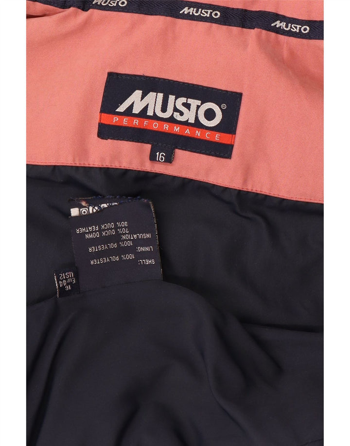 Musto Womens Padded Gilet UK 16 Large Pink Polyester