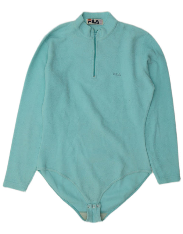 Fila Womens Fleece Bodysuit IT 44 Medium Turquoise
