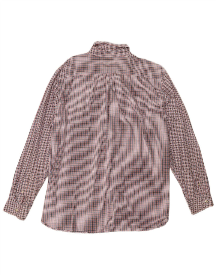 Chaps Mens Flannel Shirt XL Red Check Cotton