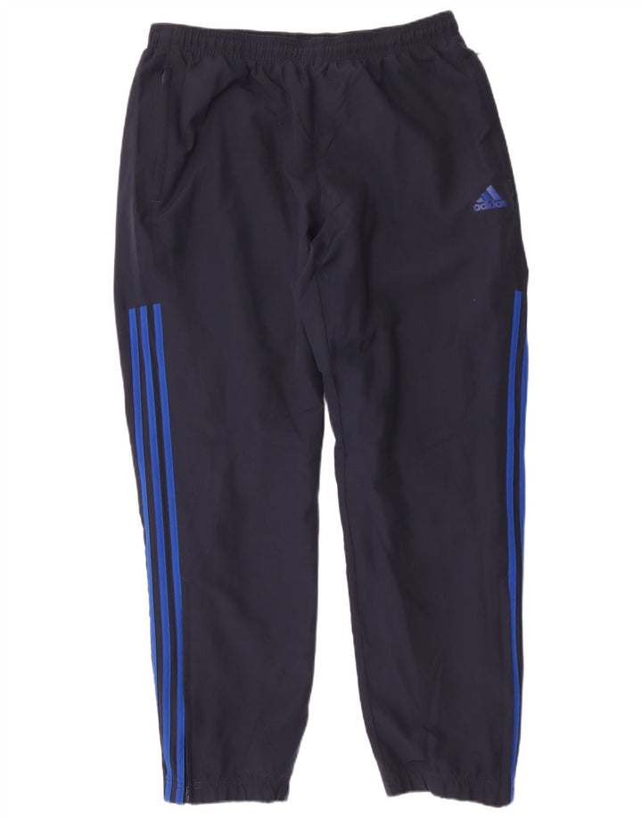 Pantaloni da tuta da uomo Adidas Large in poliestere blu navy