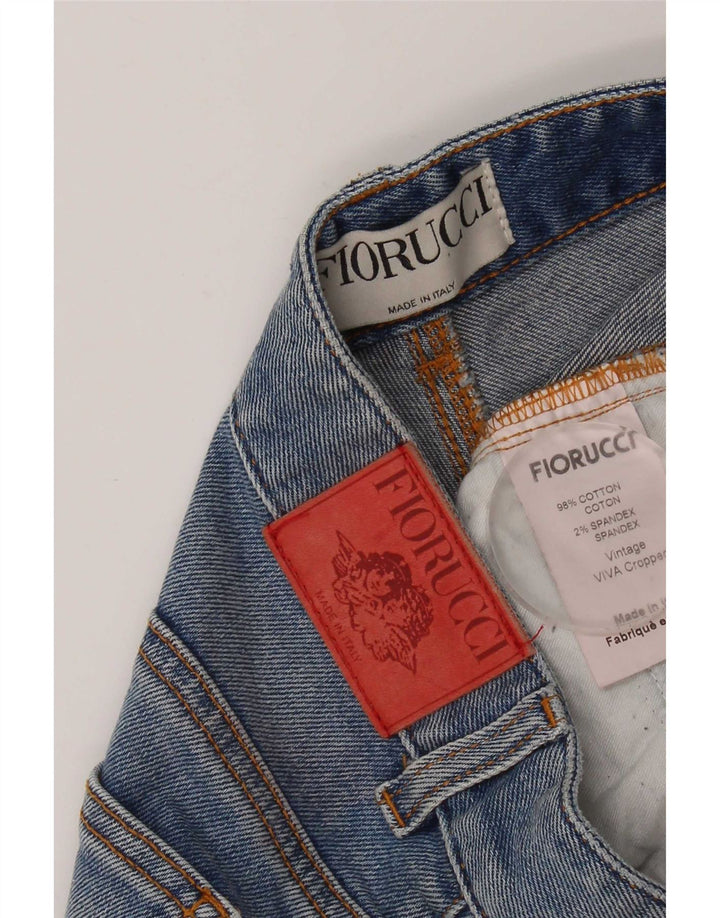 Jeans bootcut corti da donna Fiorucci W27 L24 cotone blu