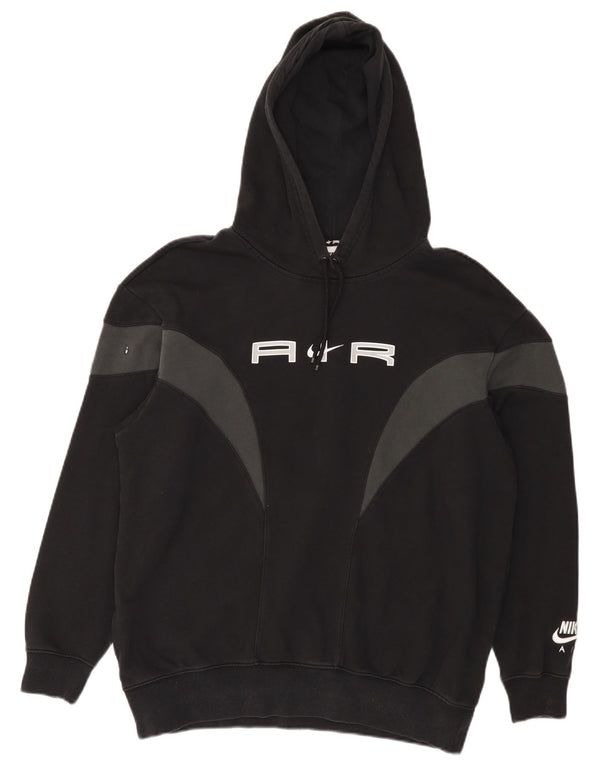 Felpa con cappuccio grafica Loose Fit da uomo Nike XS in cotone color block nero