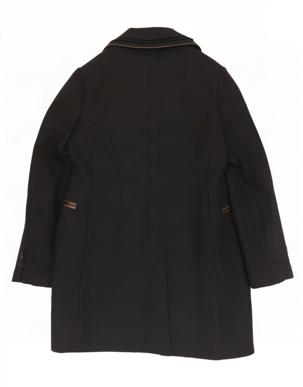 Mabrun Damen Mantel IT 48 XL Schwarze Schurwolle