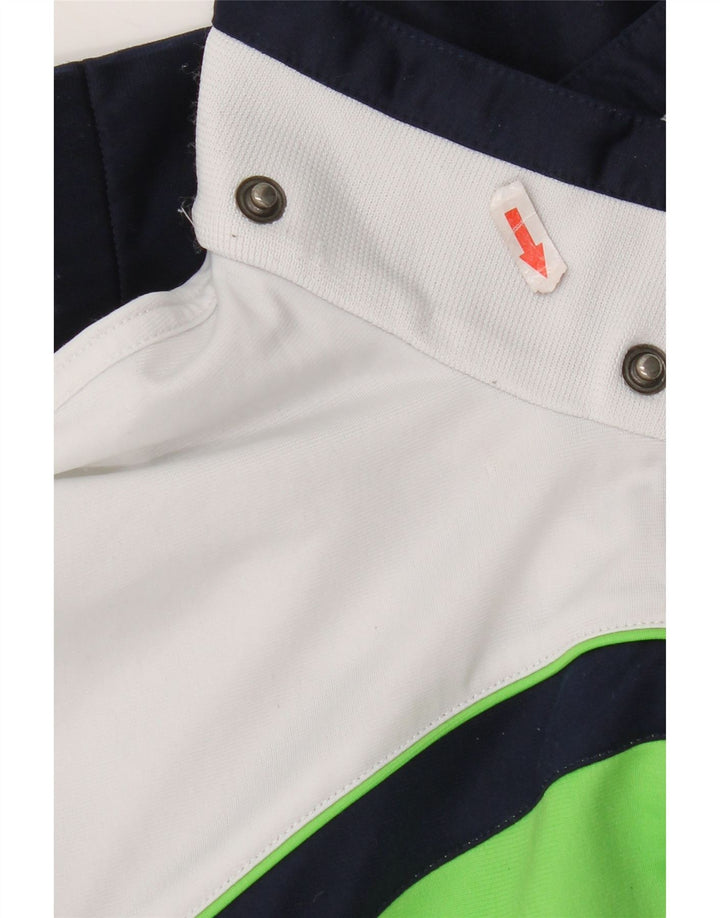 Sergio Tacchini Herren-Trainingsanzug, Oberteil, Jacke, Größe S, Marineblau, Farbblock