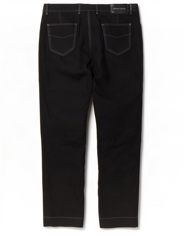 Trussardi Ανδρικό ίσιο παντελόνι Chino IT 52 XL W36 L34 Μαύρο βαμβακερό