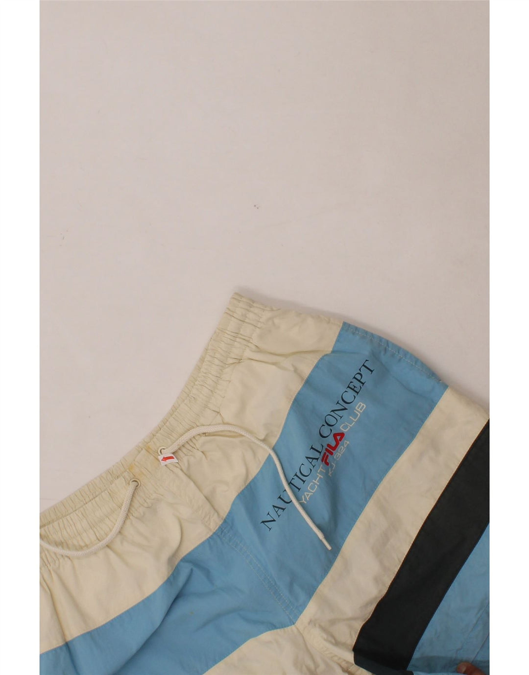FILA Mens Graphic Swimming Shorts IT 50 Large  Multicoloured Striped Vintage Fila and Second-Hand Fila from Messina Hembry 