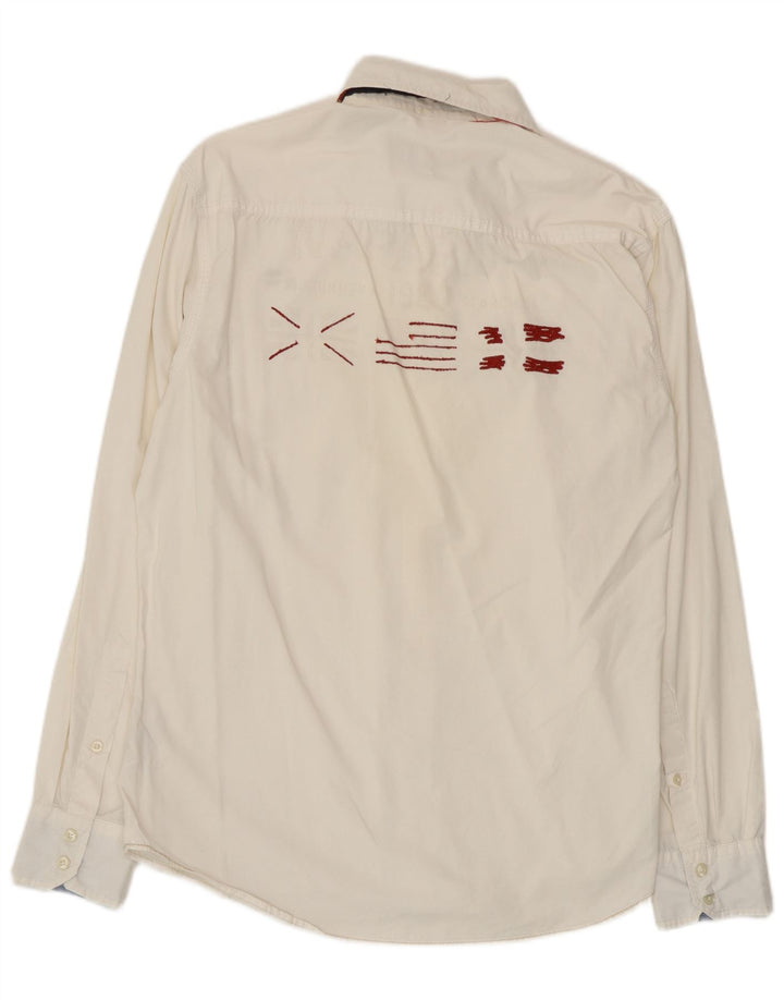 Napapijri Mens Graphic Shirt Large White Cotton