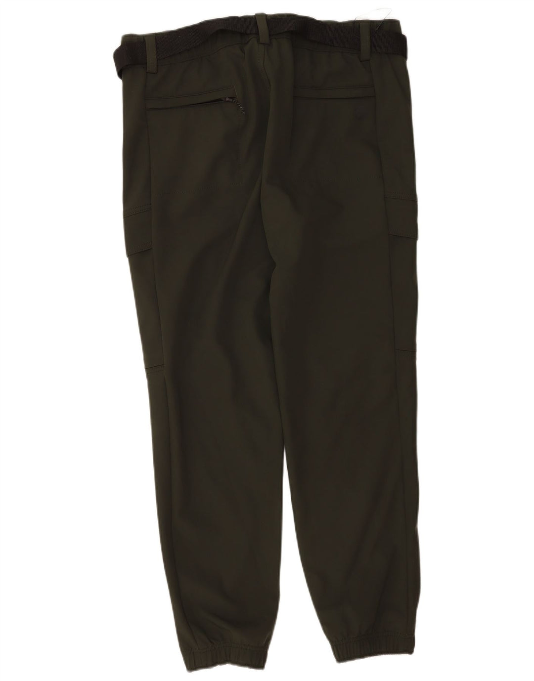 Marks & Spencer Mens Straight Cargo Trousers W36 L31 Khaki Polyester