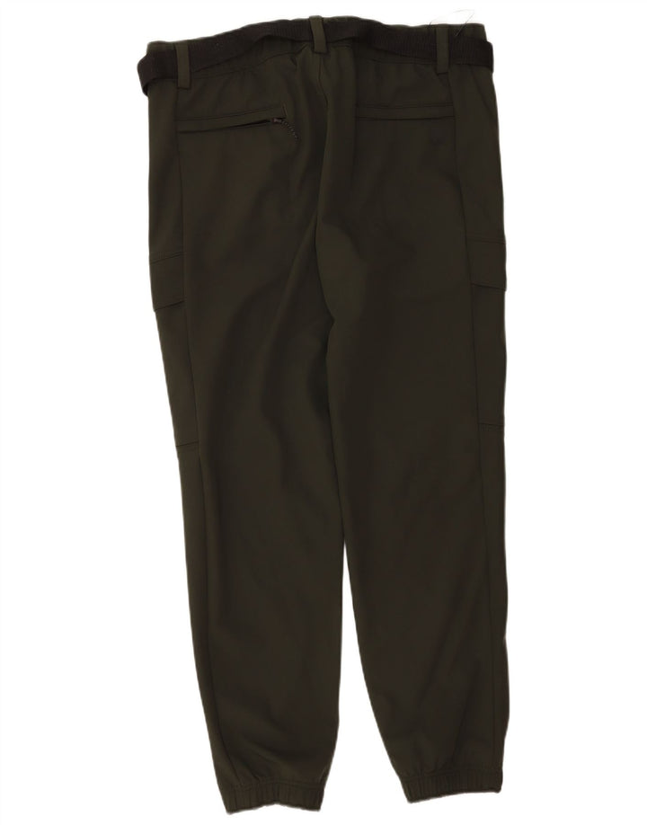 Marks & Spencer Mens Straight Cargo Trousers W36 L31 Khaki Polyester