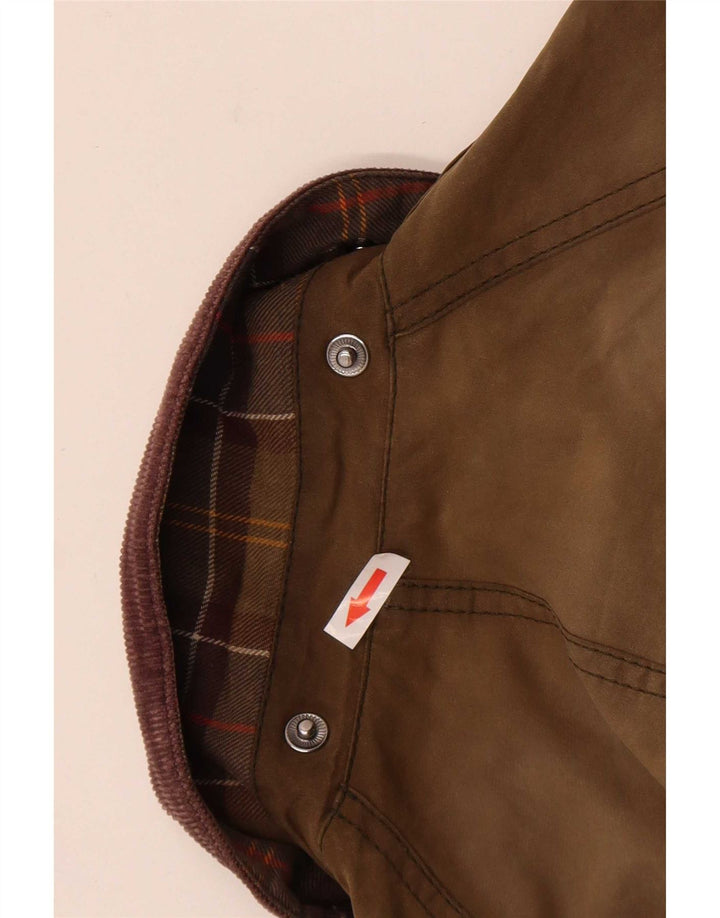 Barbour Womens vokset bomuldsjakke UK 14 Stor Brun