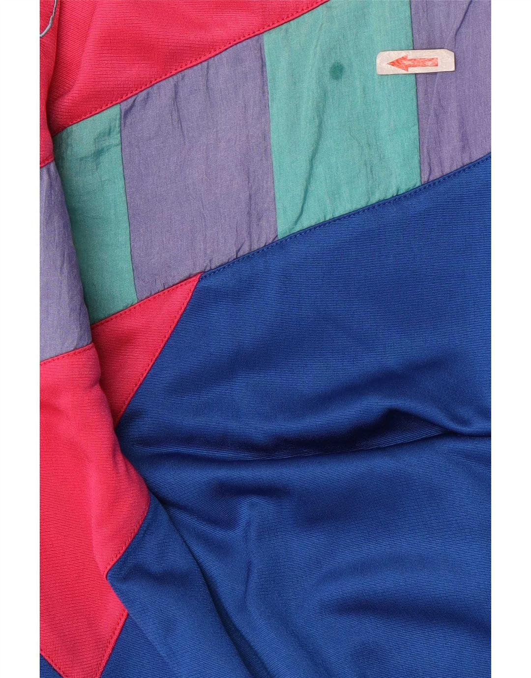 Vintage Mens Tracksuit Top Jacket XL Multicoloured Colourblock Polyester