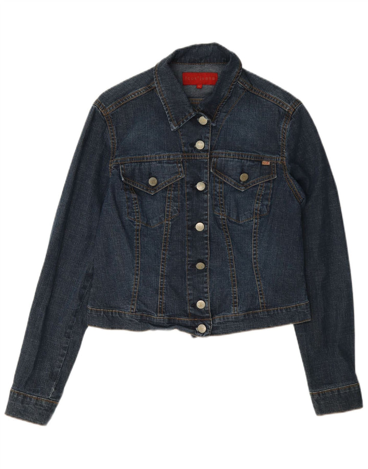 Giacca in denim corta da donna Fcuk UK 12 Blu medio
