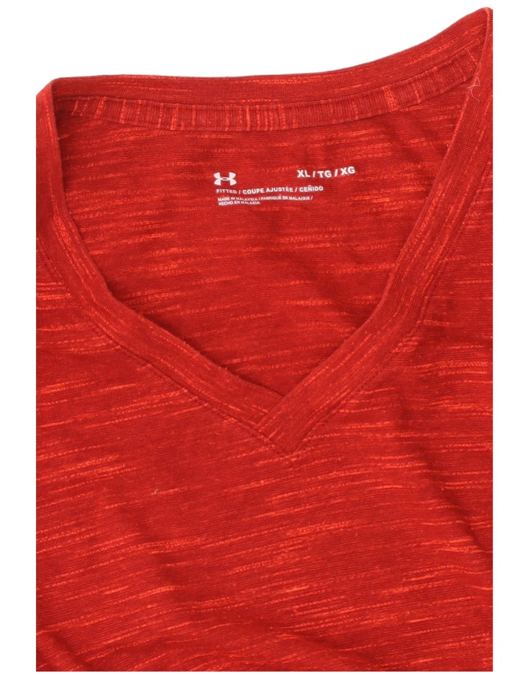 UNDER ARMOUR Mens T-Shirt Top XL Red Flecked