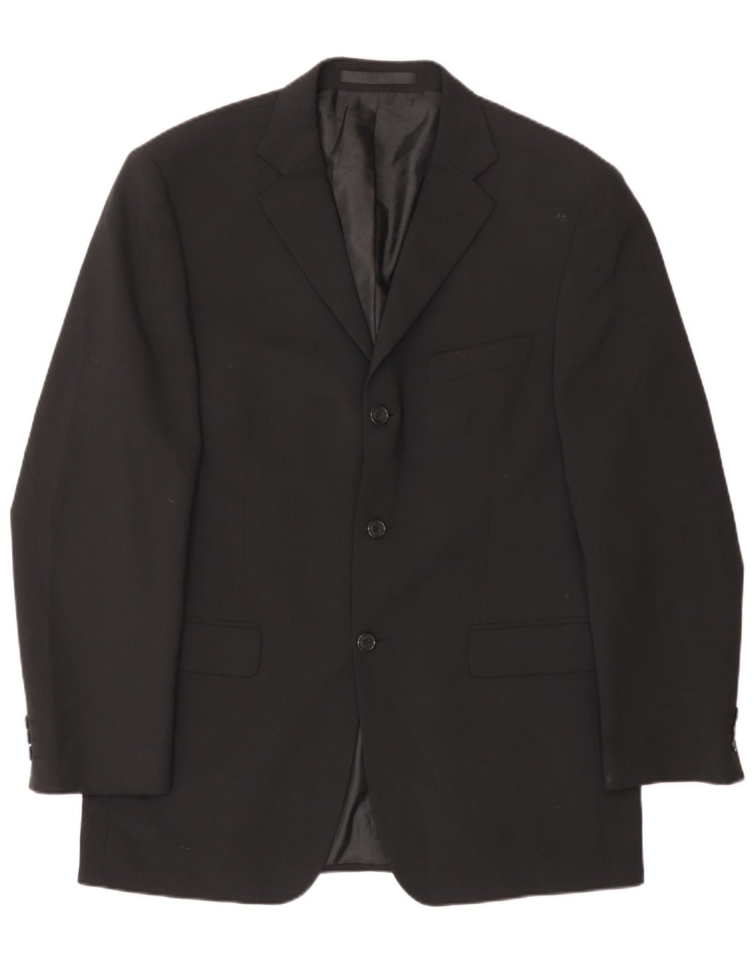 Marks & Spencer Veste blazer à 3 boutons pour homme UK 40 Noir moyen Polyester