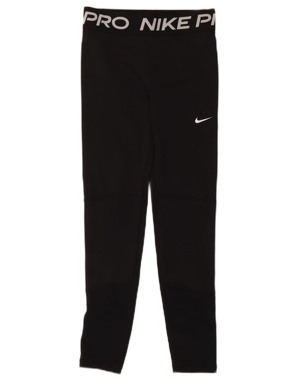 Leggings grafici Nike Dri Fit per ragazze 12-13 anni, grande, poliestere nero