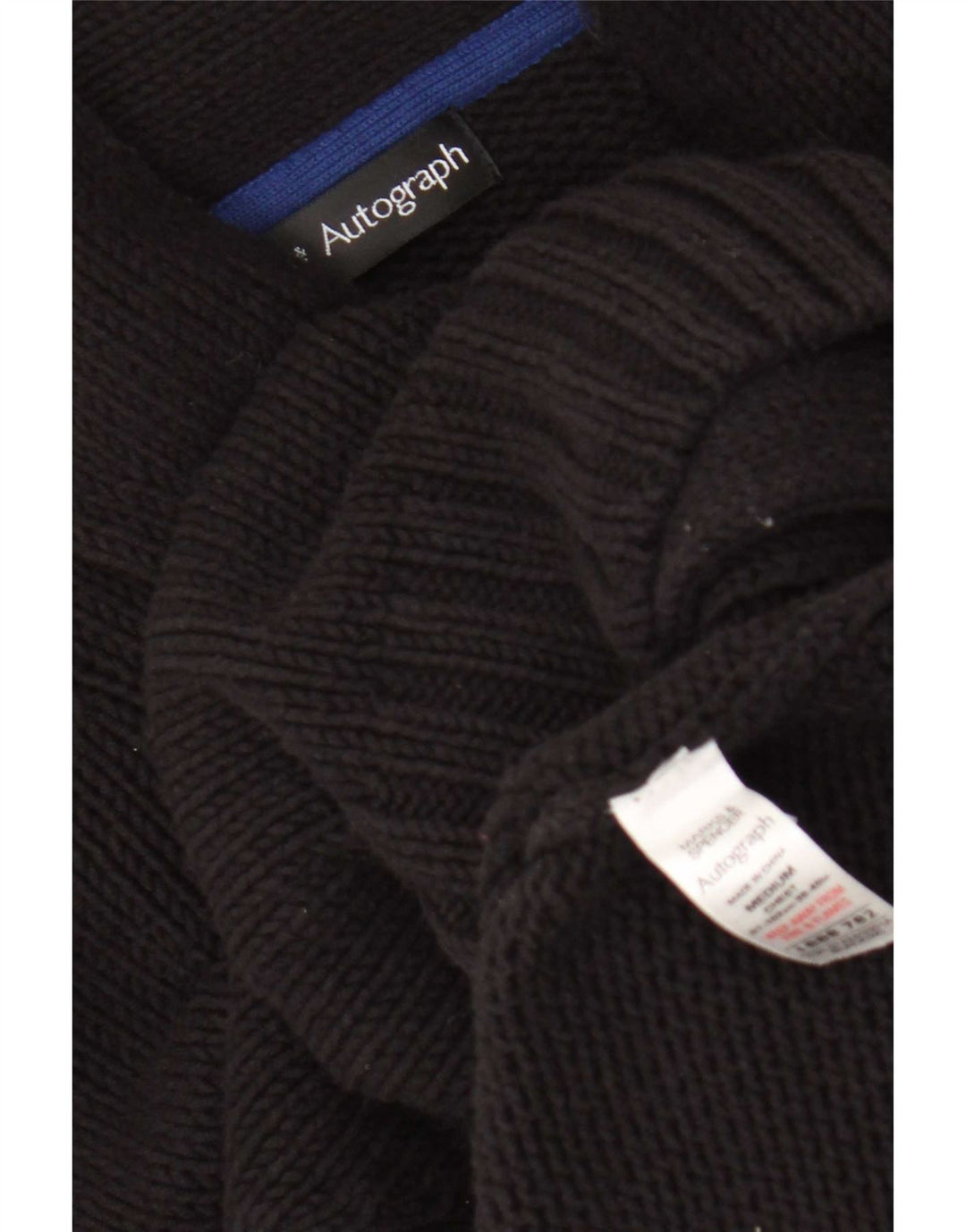 Marks & Spencer Mens Autograph Cardigan Sweater UK 38/40 Medium Black