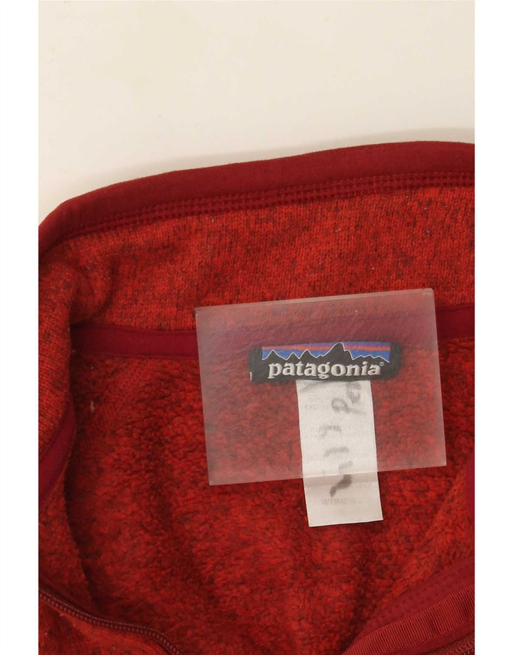 Patagonia Damen-Trainingsanzug-Top-Jacke, UK 10, klein, rot geflecktes Polyester