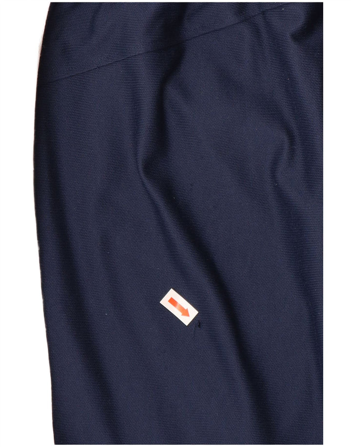 Under Armour Mens Fitted Tracksuit Trousers Medium Navy Blue Colourblock