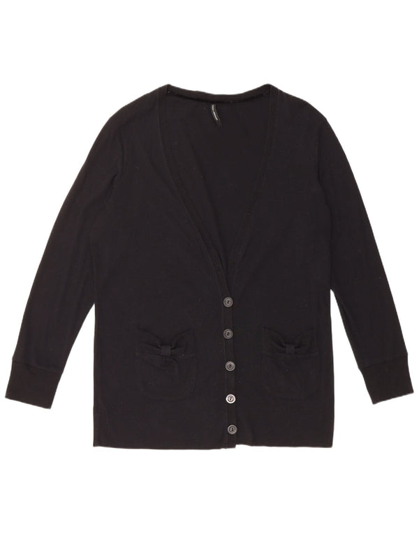 Marks & Spencer Womens Cardigan Sweater UK 18 XL Black Cotton