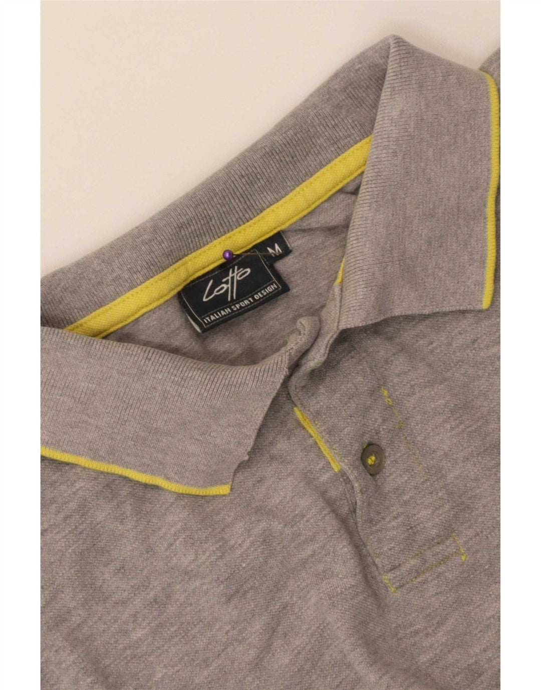 Lotto Herre Polo Shirt Medium Grå Stribet