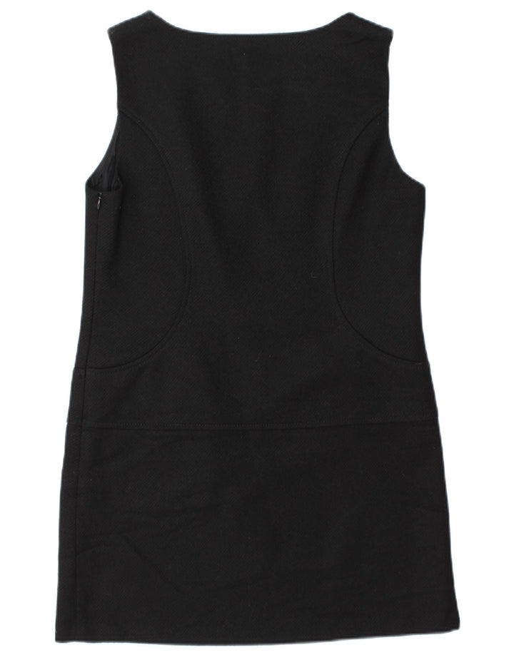 Abito a trapezio senza maniche da donna Benetton UK 12 Lana nera media