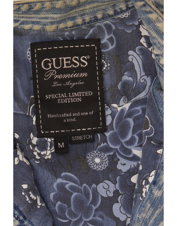 Jaqueta jeans feminina Guess UK 12 algodão azul médio