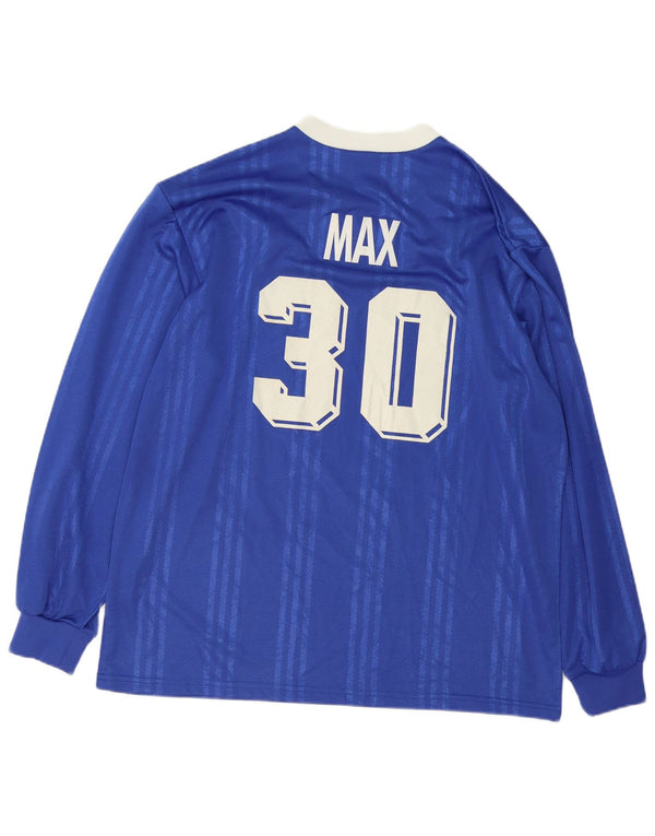Adidas Mens Graphic Top Long Sleeve XL Blue Striped Polyester