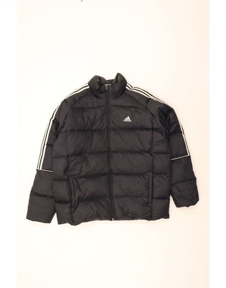 Adidas Polstret Herrejakke UK 42 XL Sort Colourblock Polyester