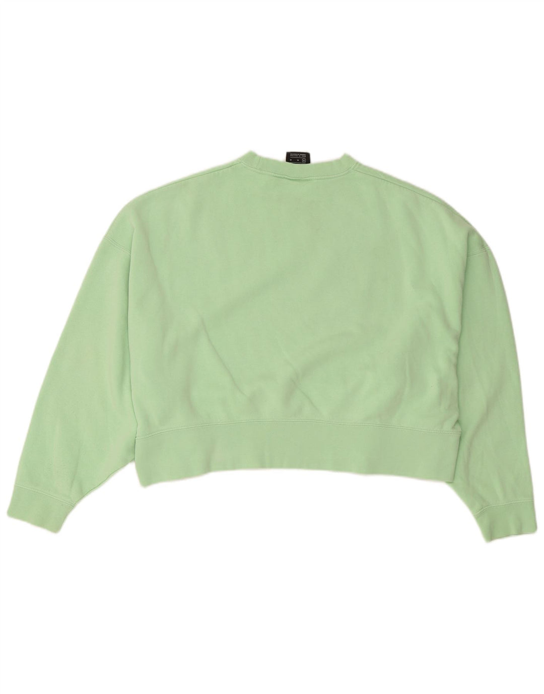 Nike Womens Crop Oversized Sweatshirt Jumper UK 14 Medium Green Cotton