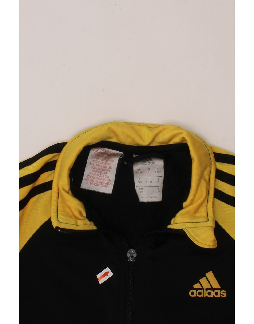 ADIDAS Boys Tracksuit Top Jacket 9-10 Years Black Colourblock Polyester Vintage Adidas and Second-Hand Adidas from Messina Hembry 