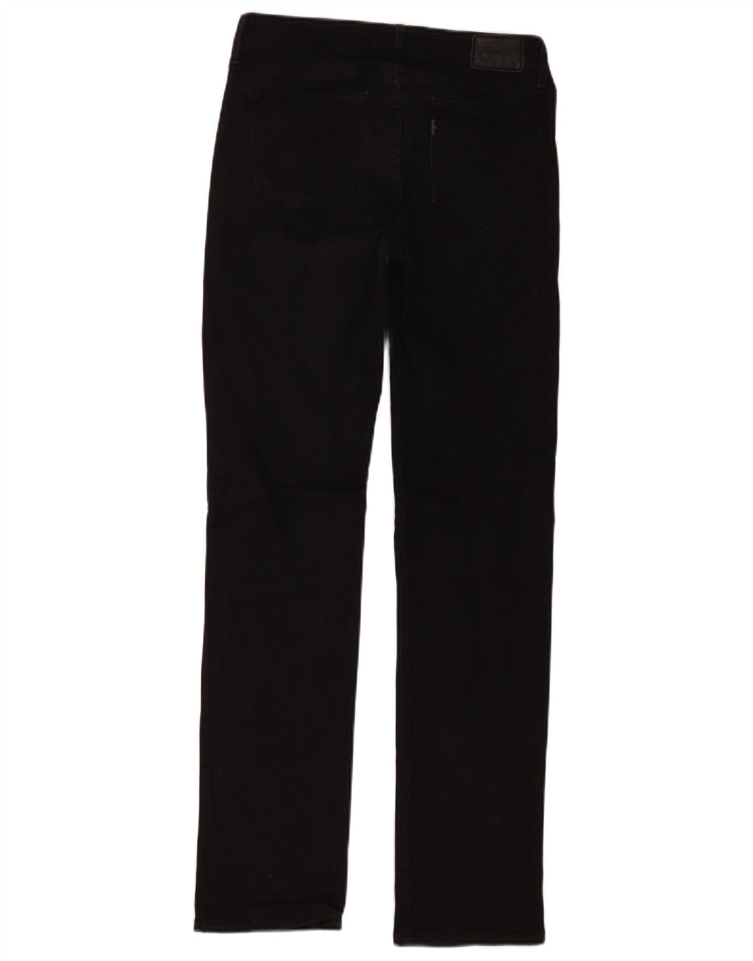 Levi's Womens 714 Straight Jeans W28 L32 Black Cotton