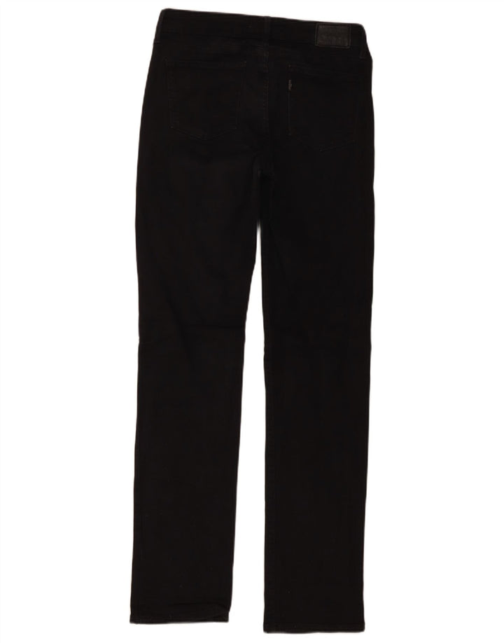 Levi's Womens 714 Straight Jeans W28 L32 Black Cotton