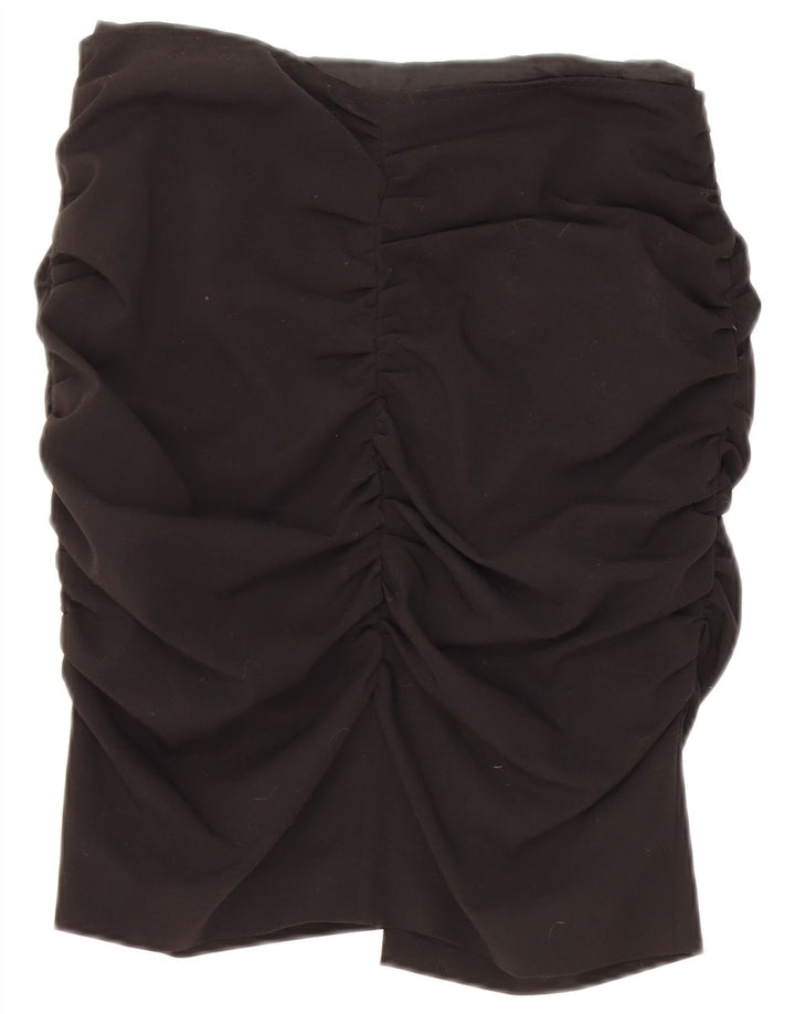 Germano Zama Womens Pencil Skirt Small W28 Black Polyester