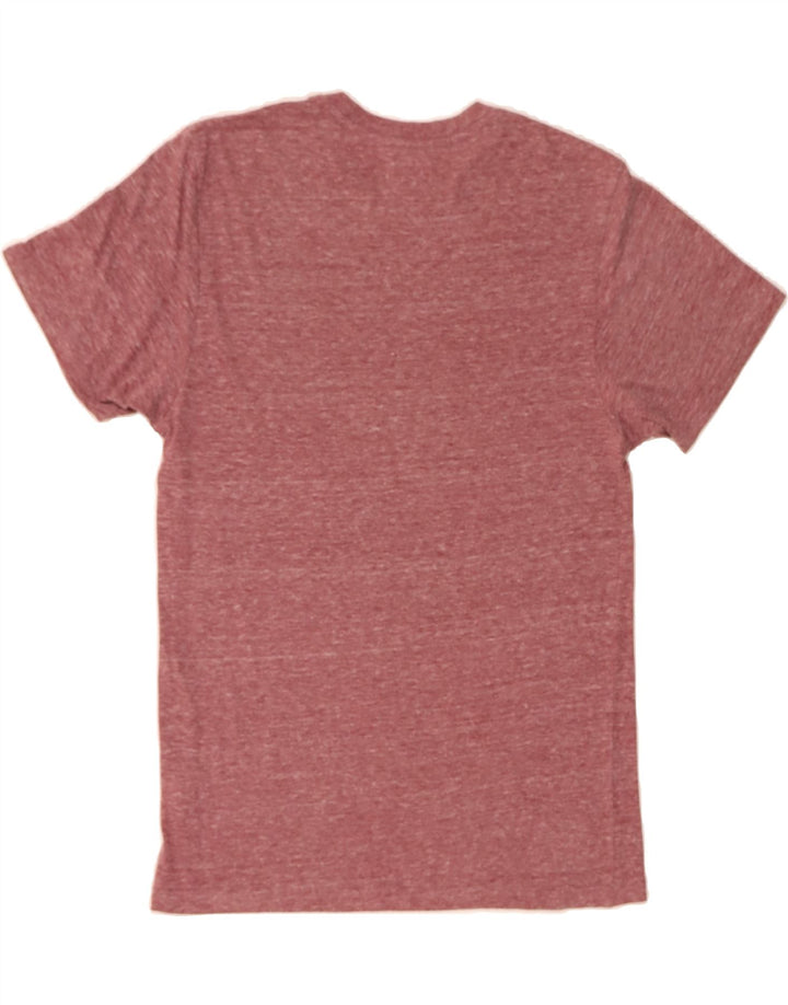 VANS Mens Graphic T-Shirt Top Small Burgundy Flecked Polyester Vintage Vans and Second-Hand Vans from Messina Hembry 