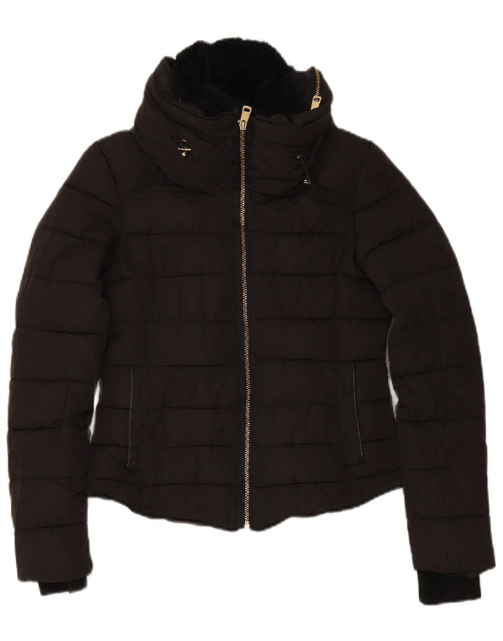 ZARA Womens Padded Jacket UK 6 XS Black
