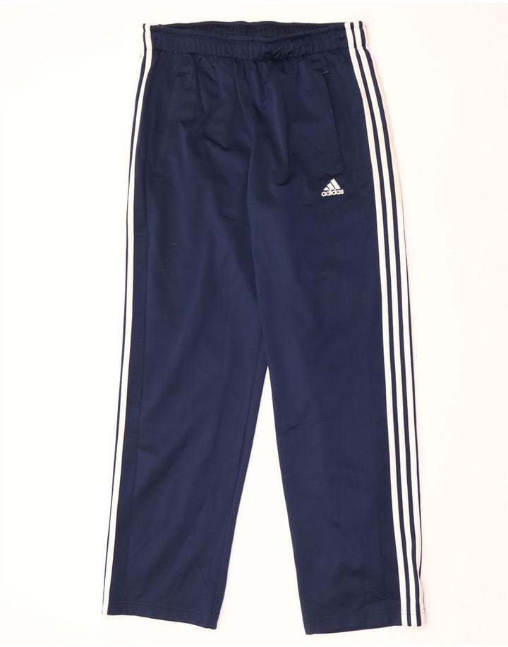 Adidas Mens Climalite Tracksuit Trousers Large Navy Blue Polyester
