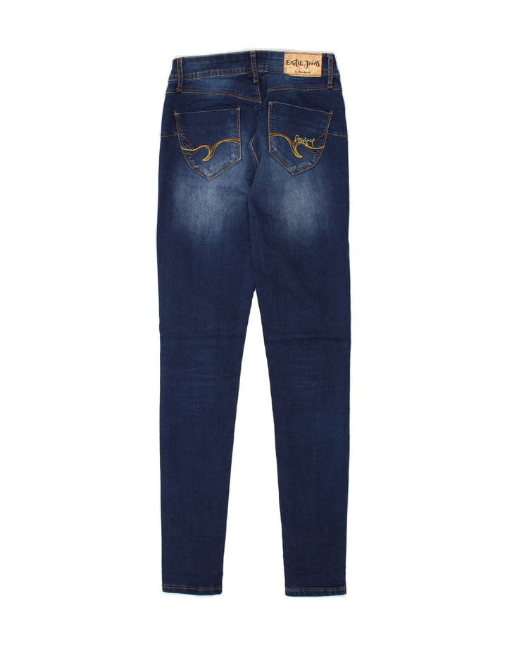DESIGUAL Womens Skinny Jeans W26 L30 Navy Blue Cotton | Vintage Desigual | Thrift | Second-Hand Desigual | Used Clothing | Messina Hembry 
