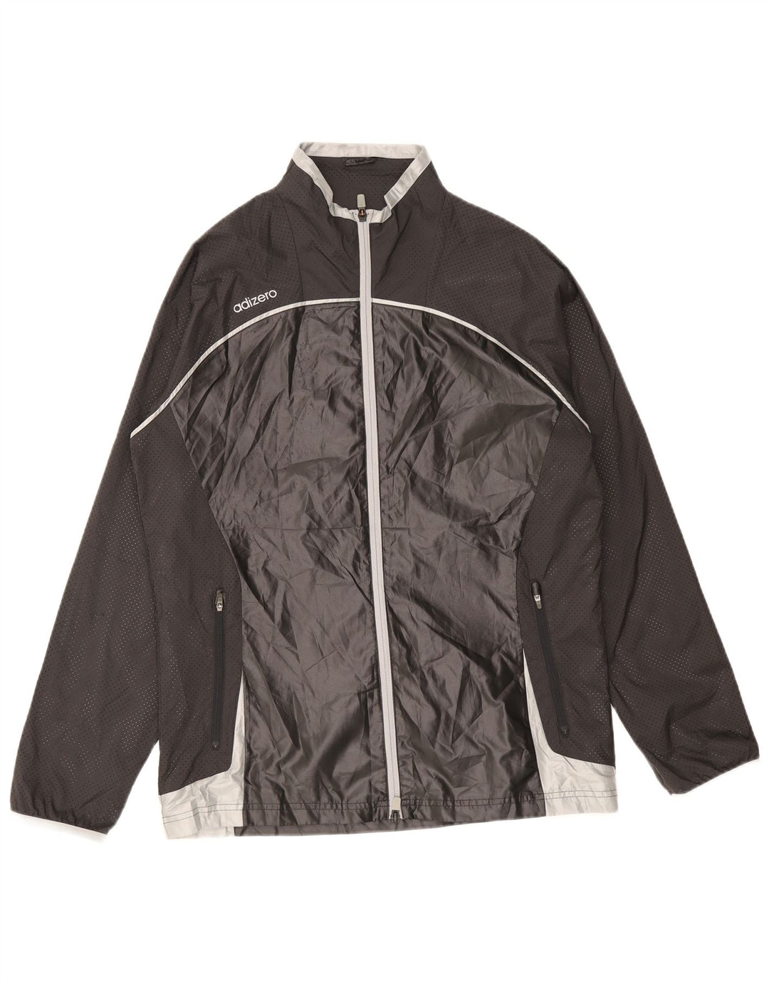Adidas Mens Rain Jacket UK 42 XL Black Colourblock Polyester