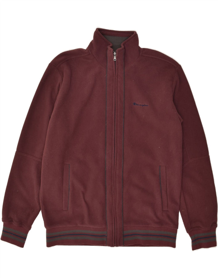 CHAMPION Womens Fleece Jacket UK 18 XL Burgundy Polyester Vintage Champion and Second-Hand Champion from Messina Hembry 