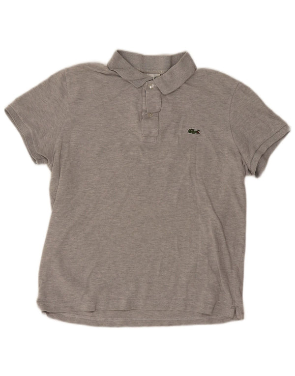 Lacoste Herre Slim Fit Polo Shirt Størrelse 4 Medium Grå Bomuld