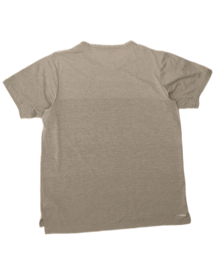 ADIDAS Hommes Climalite T-Shirt Haut Grand Gris Moucheté Polyester
