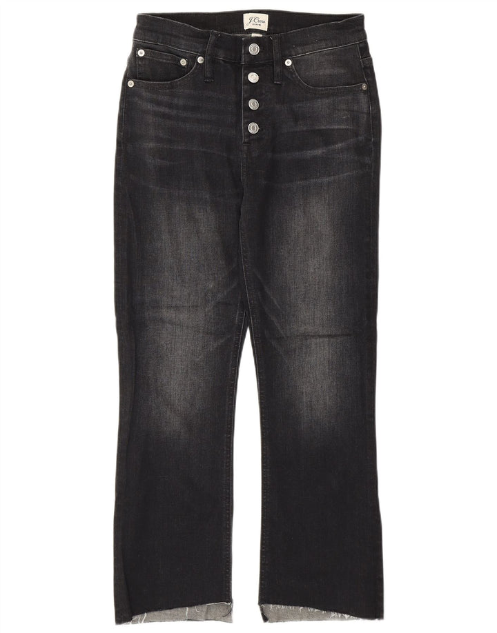J. CREW Womens Cropped Jeans W26 L23  Black Cotton