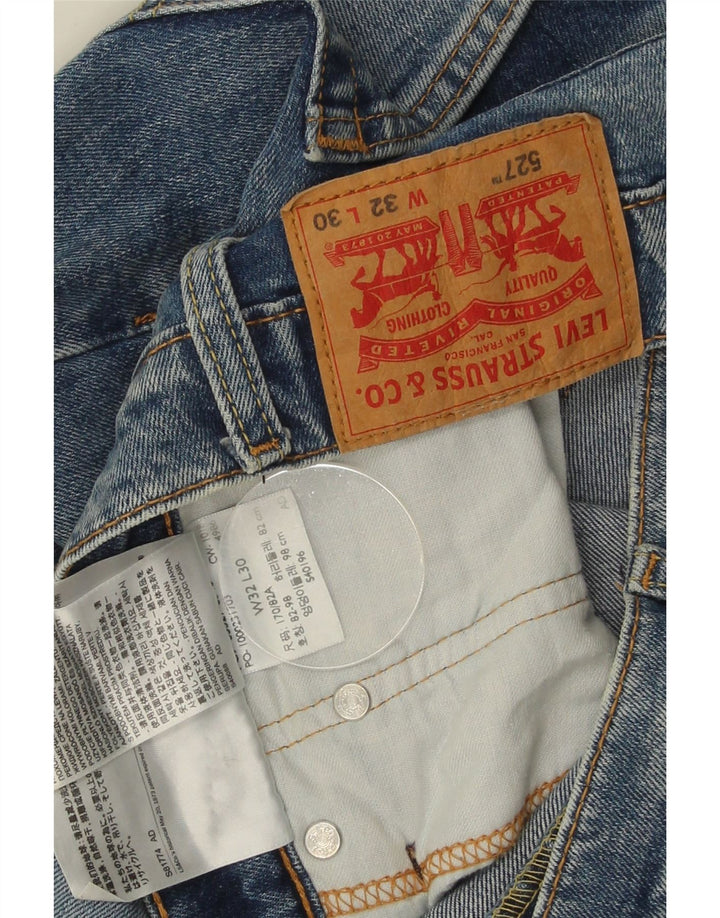 Levi's Mens 527 Slim Bootcut Jeans W32 L30 Blue Cotton