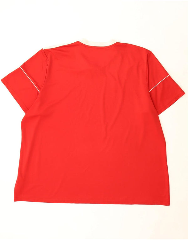 Adidas Mens Aeroready T-Shirt Top 3XL Red Polyester