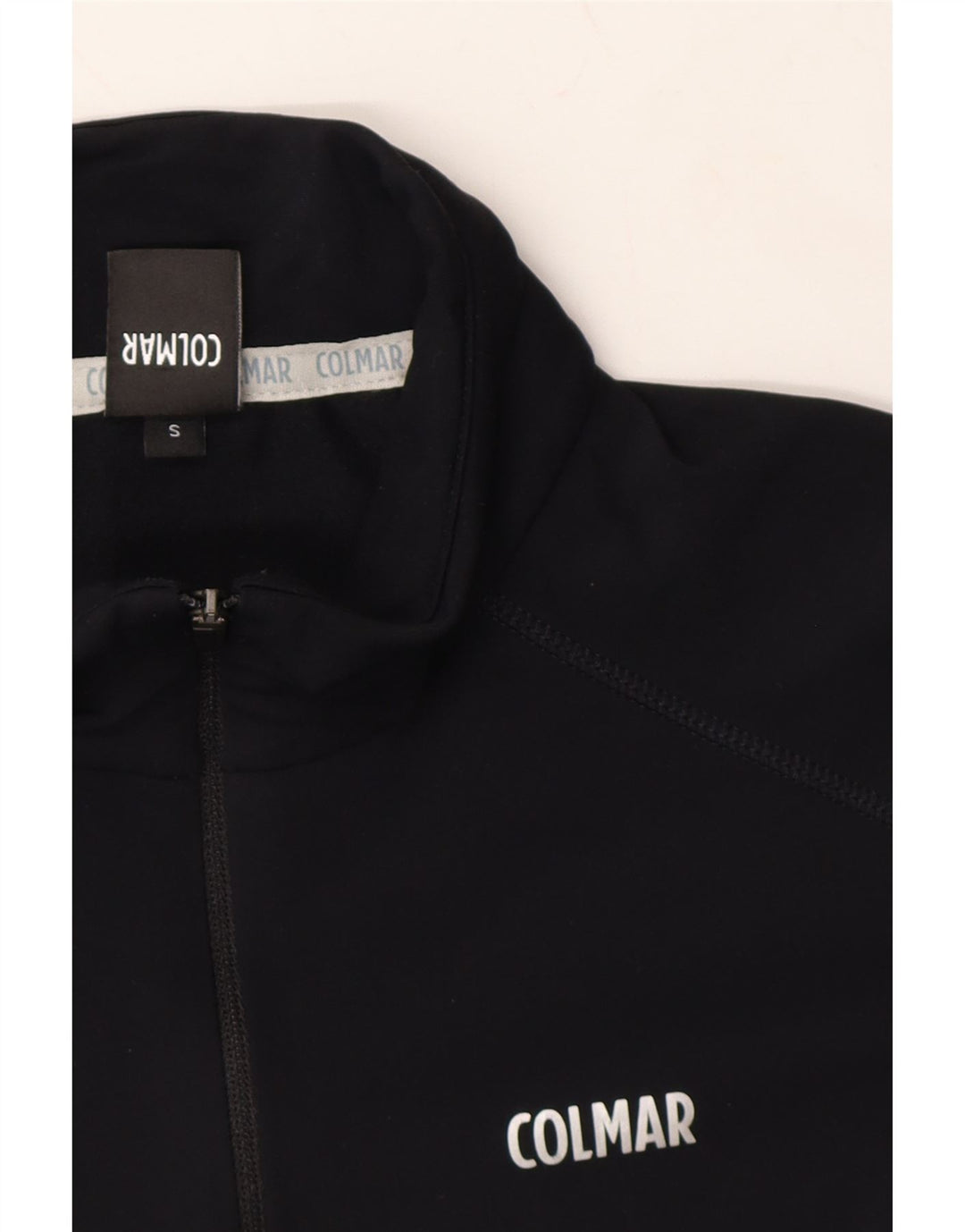 COLMAR Womens Zip Neck Pullover Tracksuit Top UK 10 Small Black Vintage Colmar and Second-Hand Colmar from Messina Hembry 