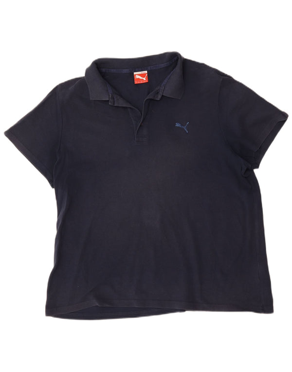 Puma Polo da uomo XL Blu navy in cotone