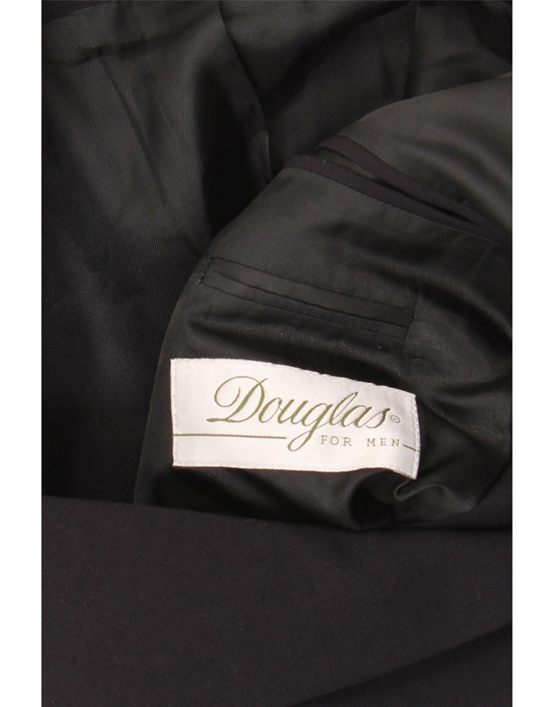 DOUGLAS Mens 3 Button Blazer Jacket UK 40 Large Black Vintage Douglas and Second-Hand Douglas from Messina Hembry 