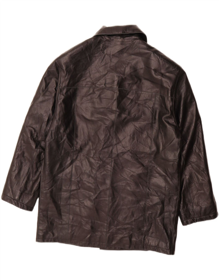 VINTAGE Mens Leather Jacket IT 48 Medium Black Leather Vintage Vintage and Second-Hand Vintage from Messina Hembry 