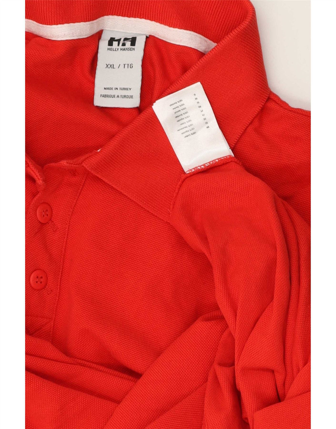 Helly Hansen Herren Poloshirt 2XL Rote Baumwolle